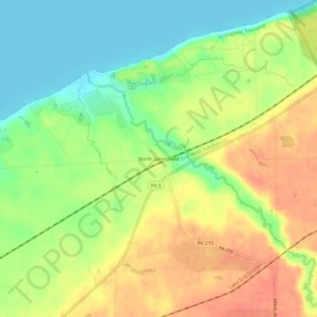 North Springfield topographic map, elevation, terrain