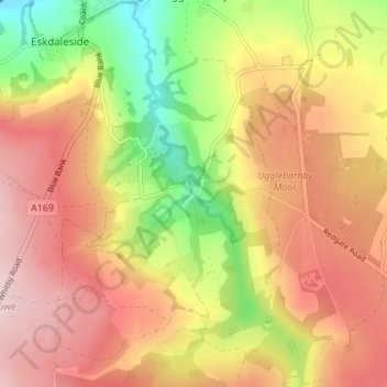 Littlebeck topographic map, elevation, terrain