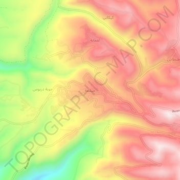 Slenfa topographic map, elevation, terrain