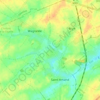 Longpré topographic map, elevation, terrain