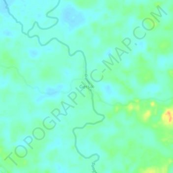 Gersik topographic map, elevation, terrain