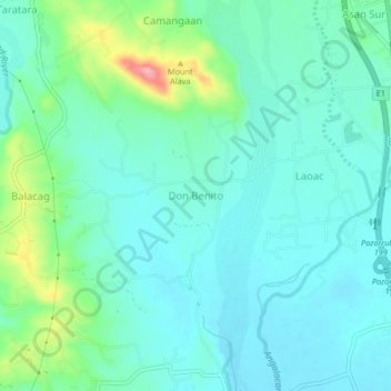 Don Benito topographic map, elevation, terrain