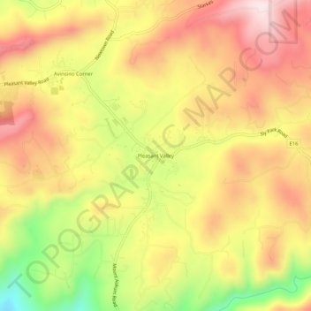 Pleasant Valley topographic map, elevation, terrain