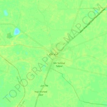 Tando Bago topographic map, elevation, terrain