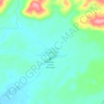 Agimuga topographic map, elevation, terrain