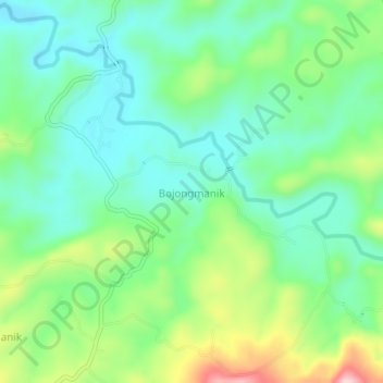 Bojongmanik topographic map, elevation, terrain