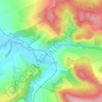 Mihai Viteazu topographic map, elevation, terrain