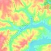 Monte Ne Shores topographic map, elevation, terrain