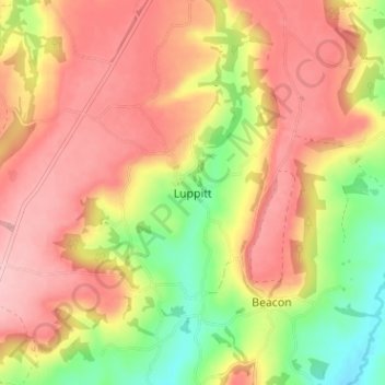 Luppitt topographic map, elevation, terrain