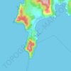 Fisterra topographic map, elevation, terrain