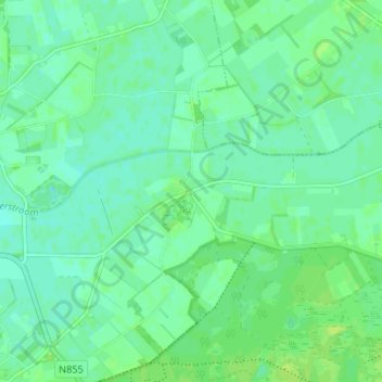 Lheebroek topographic map, elevation, terrain