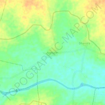 Apegaon topographic map, elevation, terrain