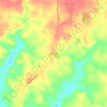Flat Rock topographic map, elevation, terrain