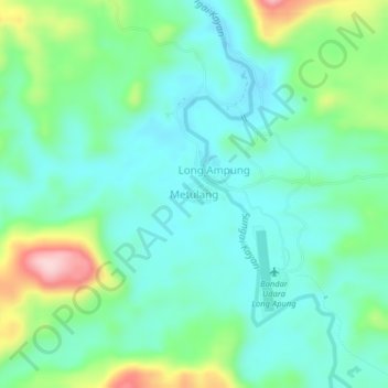 Metulang topographic map, elevation, terrain