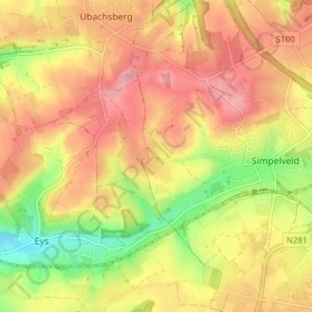 Bosschenhuizen topographic map, elevation, terrain
