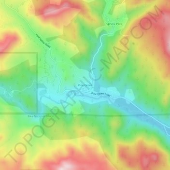 Pine Grove topographic map, elevation, terrain