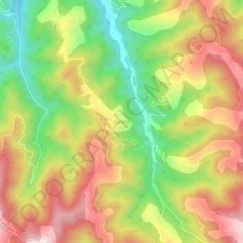 Batote topographic map, elevation, terrain