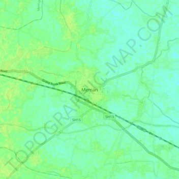 Memari topographic map, elevation, terrain