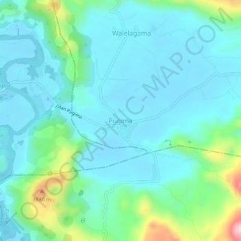 Pugima topographic map, elevation, terrain