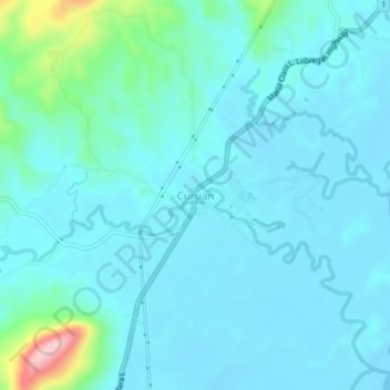 Curuan topographic map, elevation, terrain