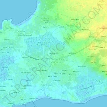 Mejou Bras topographic map, elevation, terrain