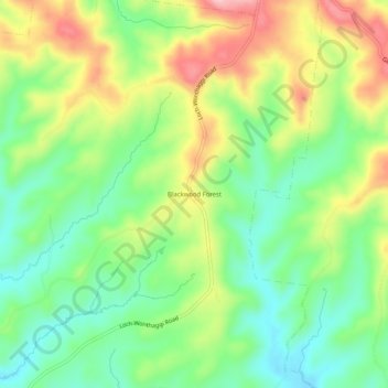 Blackwood Forest topographic map, elevation, terrain