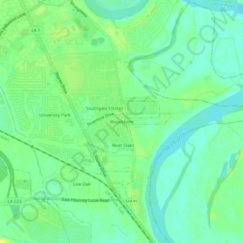 Woodstone topographic map, elevation, terrain