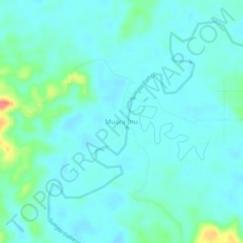 Muara Inu topographic map, elevation, terrain