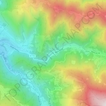 Ys topographic map, elevation, terrain