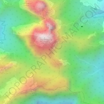 BeAl topographic map, elevation, terrain