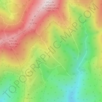 La Mediana topographic map, elevation, terrain