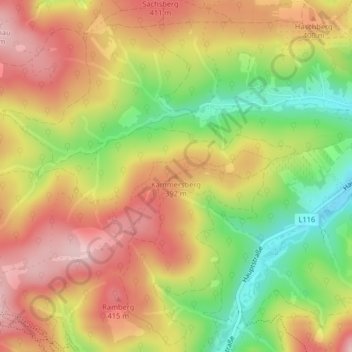 Kammersberg topographic map, elevation, terrain