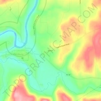 Easton topographic map, elevation, terrain
