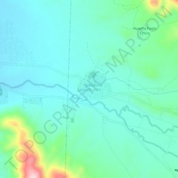 Sepulturas topographic map, elevation, terrain