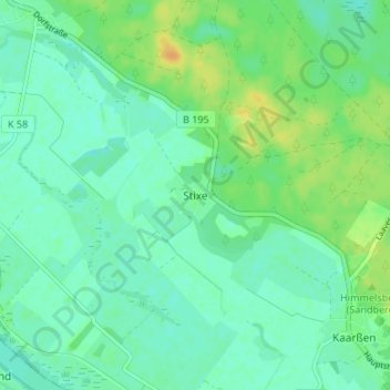 Stixe topographic map, elevation, terrain