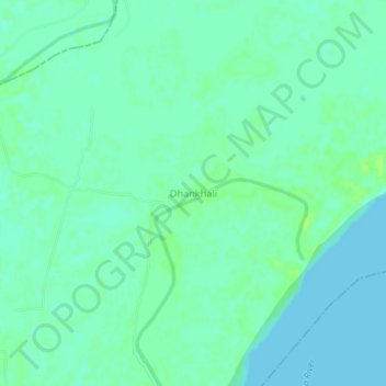 Dhankhali topographic map, elevation, terrain