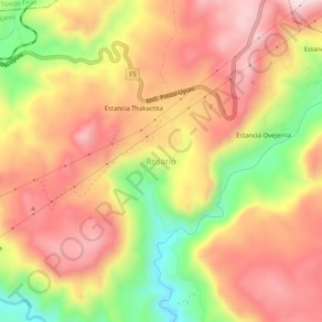 Rosario topographic map, elevation, terrain