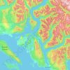Sutton Islets topographic map, elevation, terrain