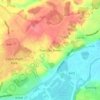 Dunsden Green topographic map, elevation, terrain