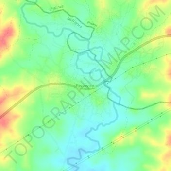 Bwawani topographic map, elevation, terrain