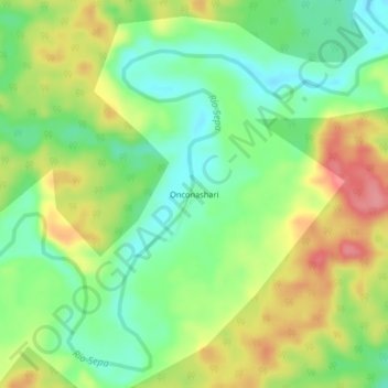Onconashari topographic map, elevation, terrain