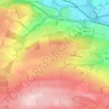 Lowgate topographic map, elevation, terrain