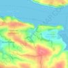 Pwllcrochan topographic map, elevation, terrain