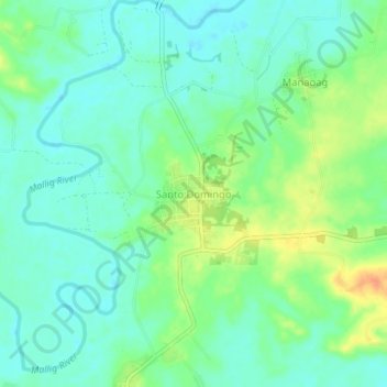Santo Domingo topographic map, elevation, terrain