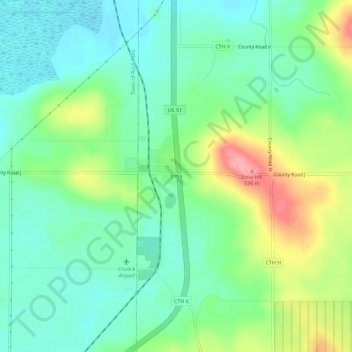 Irma topographic map, elevation, terrain