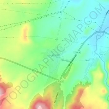 Çamlıçatak topographic map, elevation, terrain
