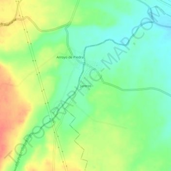 Jareros topographic map, elevation, terrain