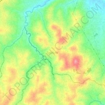 Salasala topographic map, elevation, terrain