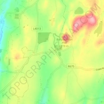 Fenor topographic map, elevation, terrain