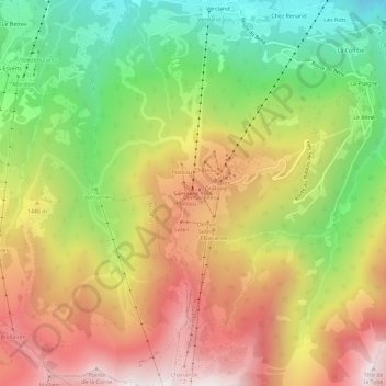 Samoens 1600 topographic map, elevation, terrain